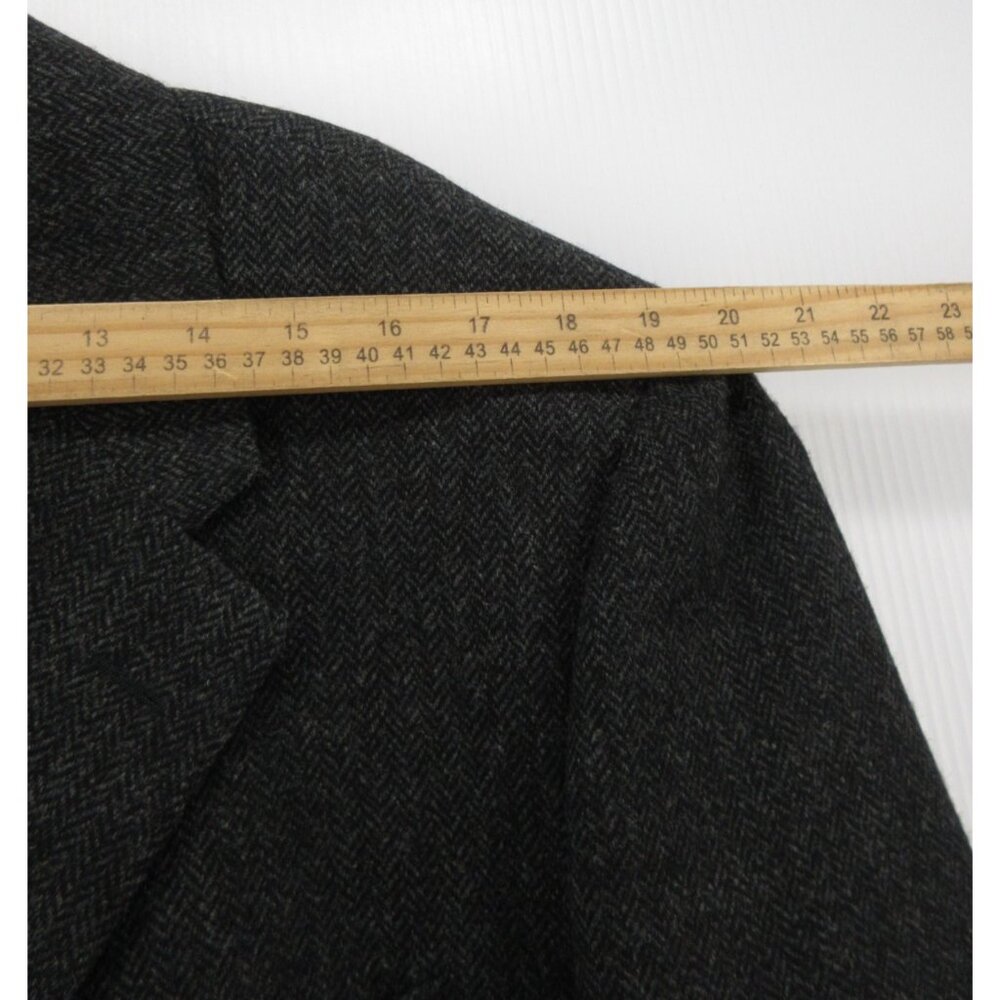 Corneliani Sport Coat 44 Blazer Virgin Wool Tweed Herringbone Italy - Picture 7 of 14
